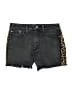 Tinseltown Animal Print Black Denim Shorts Size 5 - photo 1