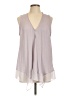 Simply Vera Vera Wang 100% Polyester Gray Sleeveless Blouse Size L - photo 1