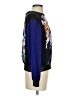 Milly 100% Silk Blue Long Sleeve Silk Top Size S - photo 4