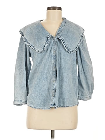 MNG 3/4 Sleeve Button-Down Shirt (view 1)
