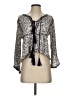 Zara Gray Ivory 3/4 Sleeve Blouse Size S - photo 1