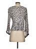 Zara Gray Ivory 3/4 Sleeve Blouse Size S - photo 2