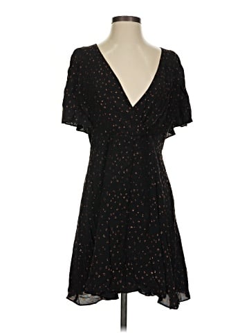 Madewell Cape-Sleeve Mini Dress in Metallic Dots (view 1)