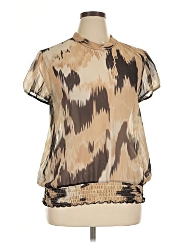 New York & Company Short Sleeve Blouse (view 1)