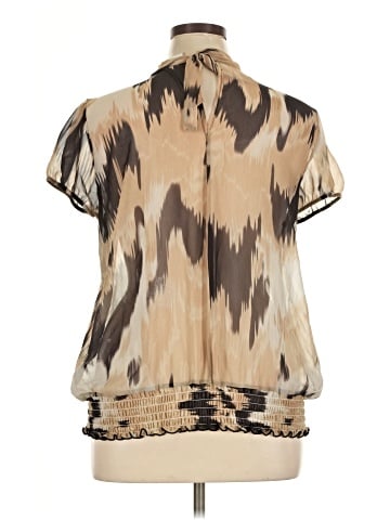 New York & Company Short Sleeve Blouse (view 2)