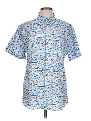 J.Crew Factory Store Short Sleeve Button-Down Shirt (view 1)