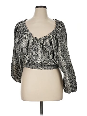 MICHAEL Michael Kors 3/4 Sleeve Silk Top (view 1)