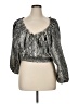 MICHAEL Michael Kors 100% Silk Silver 3/4 Sleeve Silk Top Size XL - photo 1