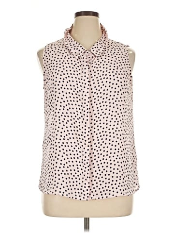 Karl Lagerfeld Paris Sleeveless Button-Down Shirt (view 1)