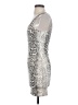 Bear Dance Metallic Silver Cocktail Dress Size S - photo 5