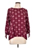 Papermoon 100% Polyester Burgundy 3/4 Sleeve Blouse Size L - photo 1