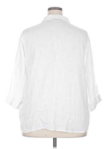 Investments 3/4 Sleeve Button-Down Shirt (view 2)