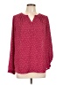 41Hawthorn 100% Polyester Burgundy Long Sleeve Blouse Size L - photo 1