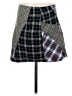Poleci Plaid Gray Casual Skirt Size 2 - photo 1
