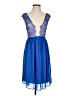 ASOS 100% Polyester Blue Cocktail Dress Size 2 - photo 1