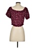 Vero Moda Burgundy Short Sleeve Top Size S - photo 2