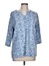 Blair Blue 3/4 Sleeve Blouse Size L - photo 1