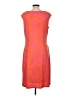 Larry Levine Paisley Orange Cocktail Dress Size L - photo 2