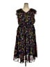 Lands' End 100% Polyester Floral Black Casual Dress Size 3X - photo 1
