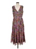 J.Crew 100% Polyester Paisley Purple Casual Dress Size M (tall) - photo 2
