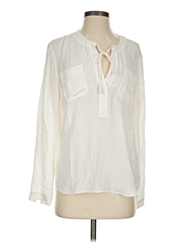 Rebecca Taylor Long Sleeve Silk Top (view 1)