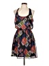 Eyeshadow 100% Polyester Print Black Casual Dress Size L - photo 1