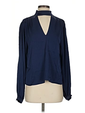 Intermix Long Sleeve Silk Top (view 1)