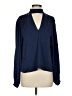 Intermix Blue Long Sleeve Silk Top Size 4 - photo 1