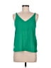 Topshop 100% Polyester Green Sleeveless Blouse Size 6 - photo 1