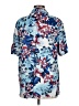 George 100% Viscose Rayon Tropical Blue Short Sleeve Button-Down Shirt Size M - photo 2