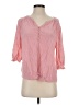 Democracy 100% Rayon Pink 3/4 Sleeve Blouse Size S - photo 1