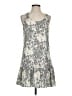 Dex Print Gray Casual Dress Size XS - photo 1