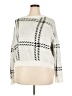 Shein Curve 100% Acrylic Checkered-gingham Ivory Pullover Sweater Size 2X - photo 1