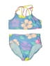 Cat & Jack Floral Blue Two Piece Swimsuit Size XS (kids) - photo 1