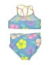 Cat & Jack Floral Blue Two Piece Swimsuit Size XS (kids) - photo 2
