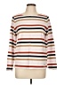 Talbots 100% Cotton Stripes Ivory Long Sleeve Top Size L - photo 1