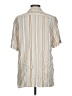 Express Stripes Tan Short Sleeve Button-Down Shirt Size L - photo 2