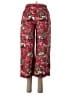Assorted Brands 100% Cotton Print Red Casual Pants Size S - photo 1