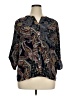 Elementz 100% Polyester Paisley Gray 3/4 Sleeve Blouse Size XL - photo 1