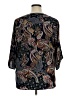 Elementz 100% Polyester Paisley Gray 3/4 Sleeve Blouse Size XL - photo 2