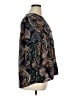 Elementz 100% Polyester Paisley Gray 3/4 Sleeve Blouse Size XL - photo 4