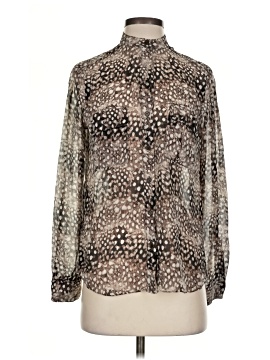 Bcbgmaxazria Long Sleeve Silk Top