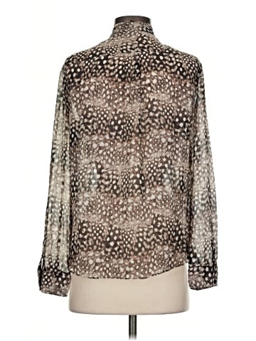 BCBGMAXAZRIA Long Sleeve Silk Top (view 2)