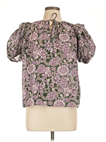 Olivaceous Short Sleeve Blouse (view 1)