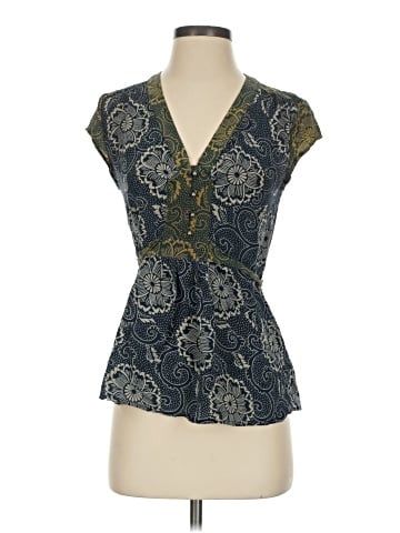 Edme & Esyllte Short Sleeve Silk Top (view 1)
