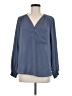 Pleione 100% Polyester Blue Long Sleeve Blouse Size M - photo 1