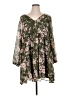 Unbranded 100% Polyester Floral Green Casual Dress Size XL - photo 1