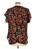 Beacon 100% Polyester Black Short Sleeve Blouse Size L - photo 2
