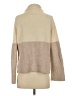 Ann Taylor 100% Cashmere Color Block Tan Cashmere Pullover Sweater Size XS - photo 2