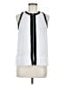 Aqua 100% Polyester White Sleeveless Blouse Size M - photo 1